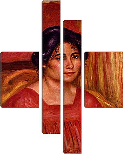 Модульная картина - Габриэль в красной блузе. Пьер Огюст Ренуар