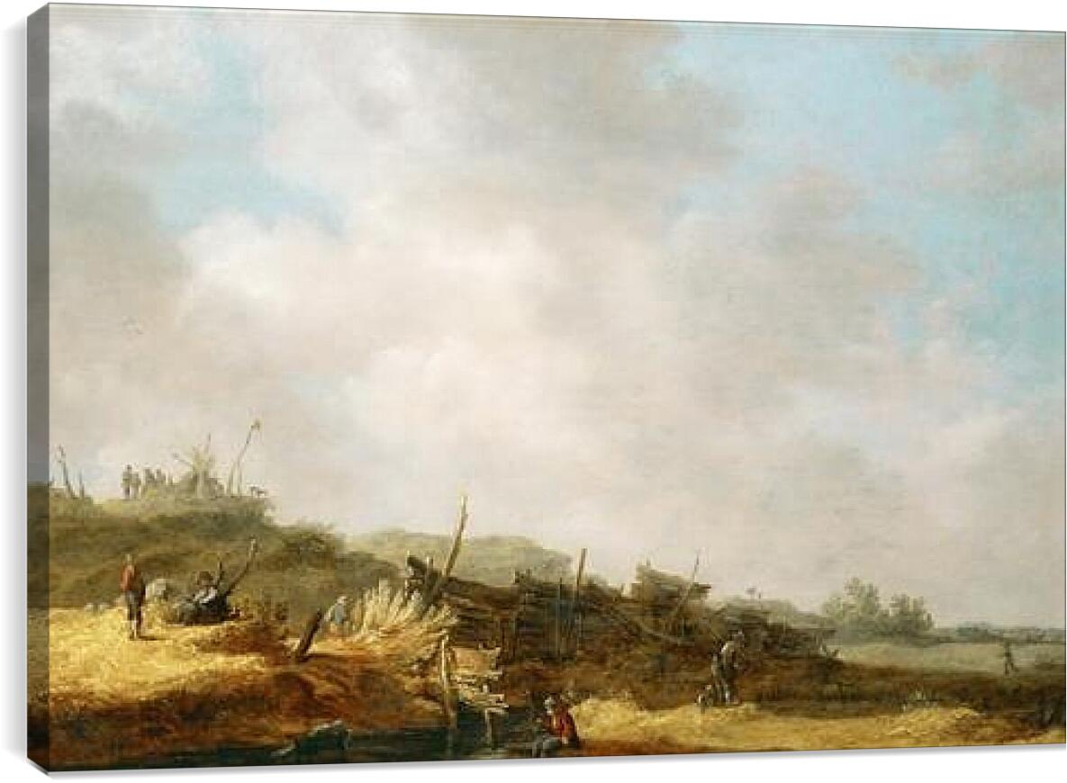 Постер и плакат - Пейзаж с дюнами. Ян ван Гойен