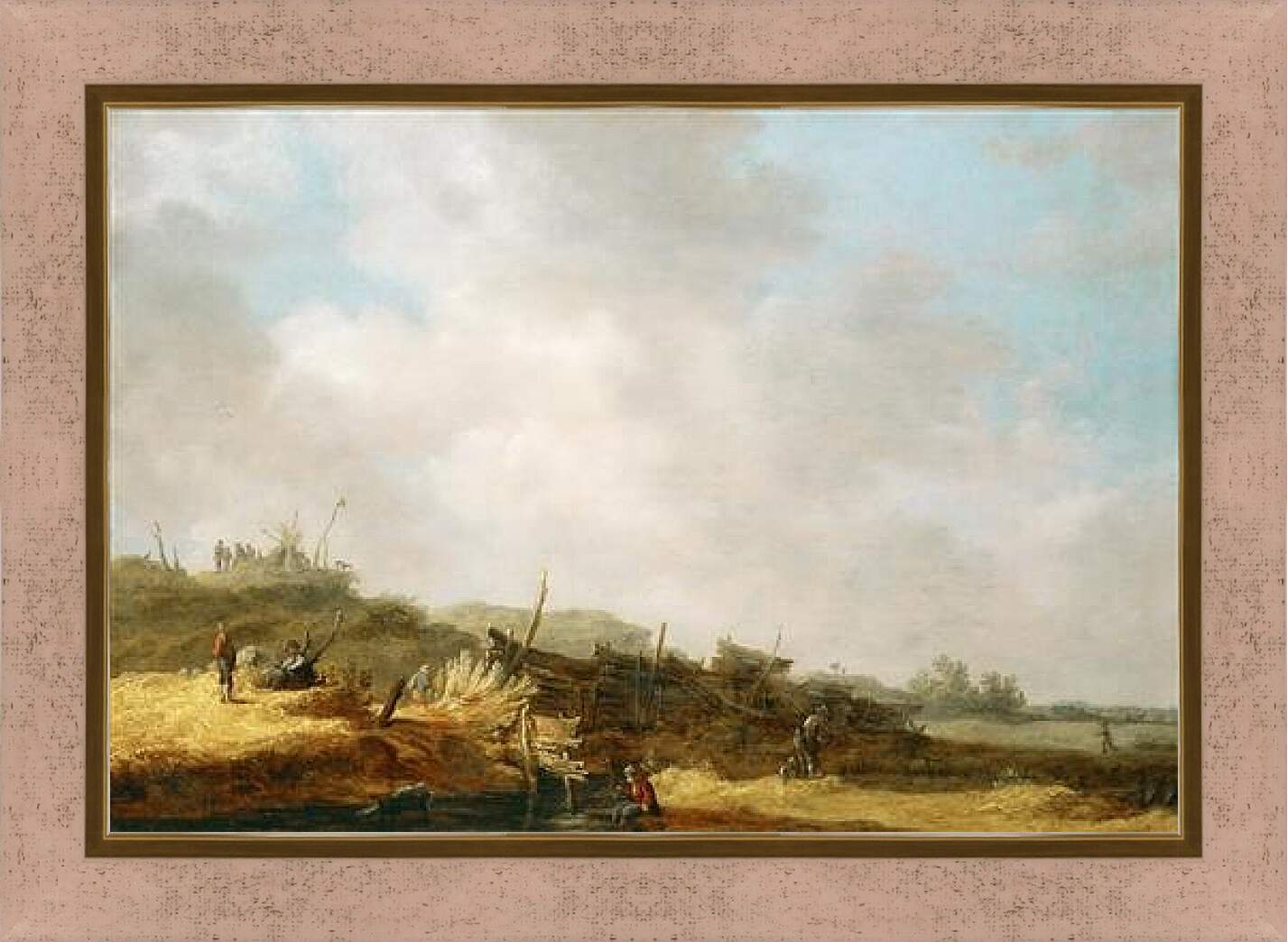 Картина в раме - Пейзаж с дюнами. Ян ван Гойен
