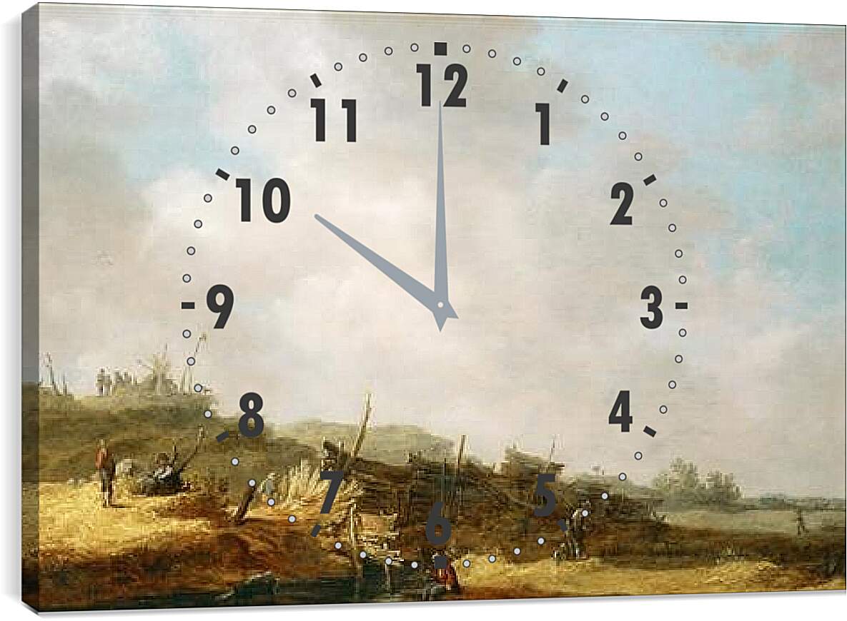 Часы картина - Пейзаж с дюнами. Ян ван Гойен