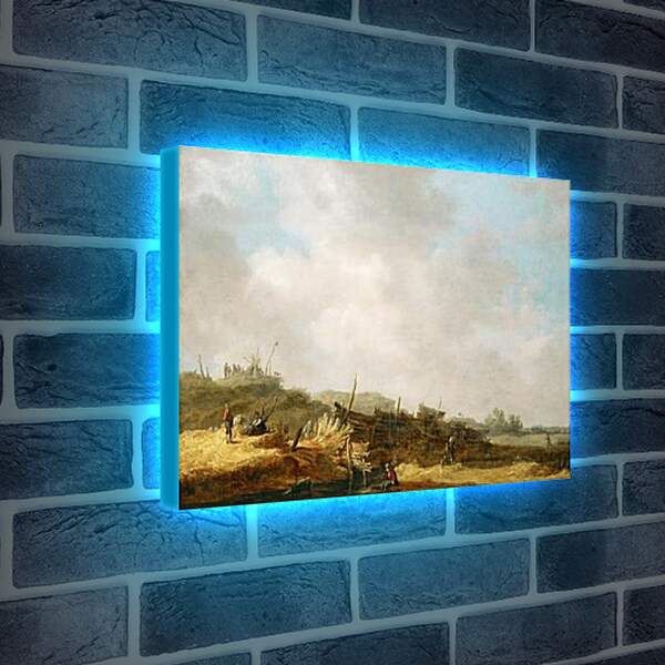 Лайтбокс световая панель - Пейзаж с дюнами. Ян ван Гойен