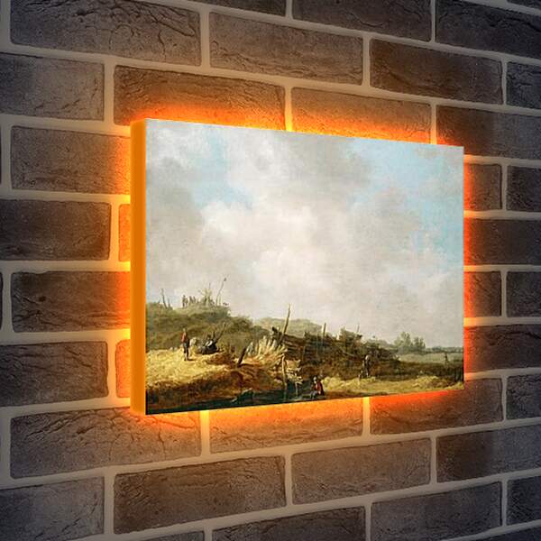 Лайтбокс световая панель - Пейзаж с дюнами. Ян ван Гойен