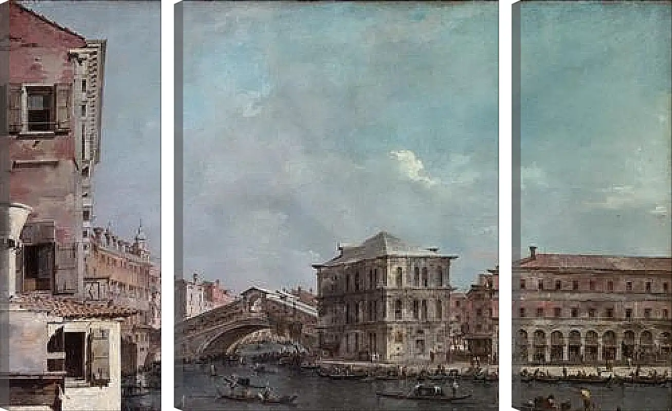 Модульная картина - le grand Canal Pont de Riato. Франческо Гварди