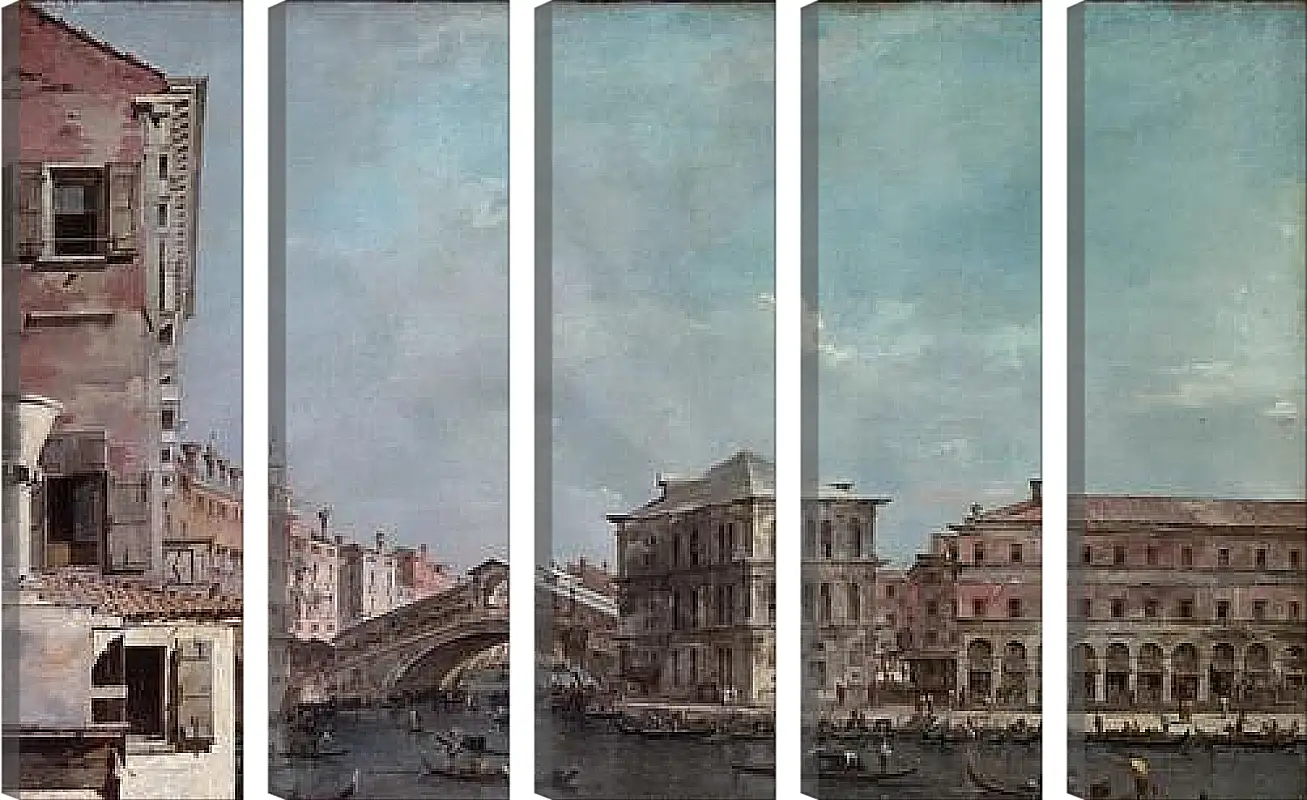 Модульная картина - le grand Canal Pont de Riato. Франческо Гварди