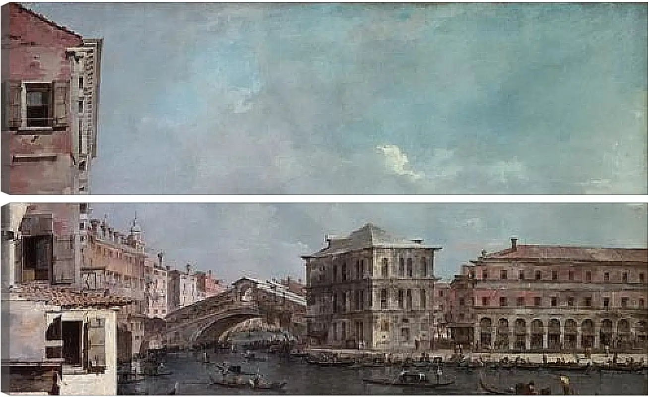 Модульная картина - le grand Canal Pont de Riato. Франческо Гварди