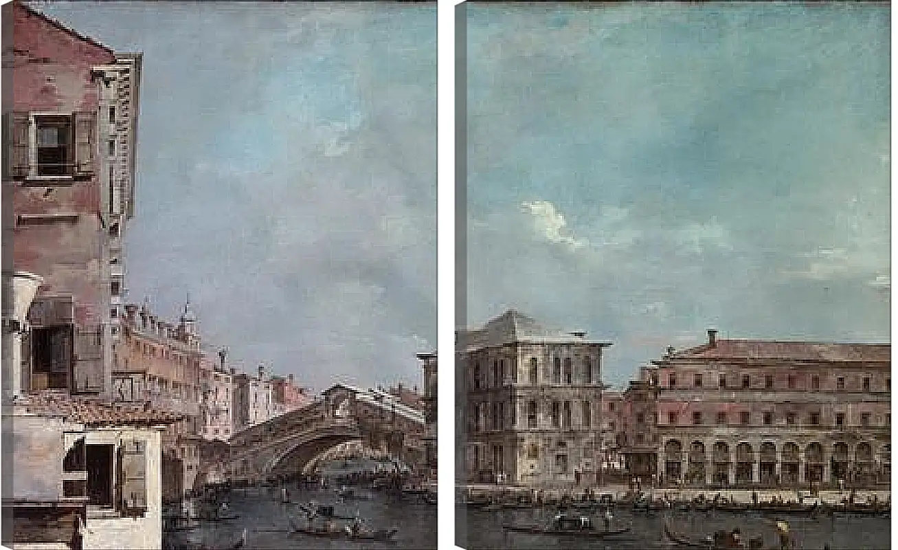 Модульная картина - le grand Canal Pont de Riato. Франческо Гварди