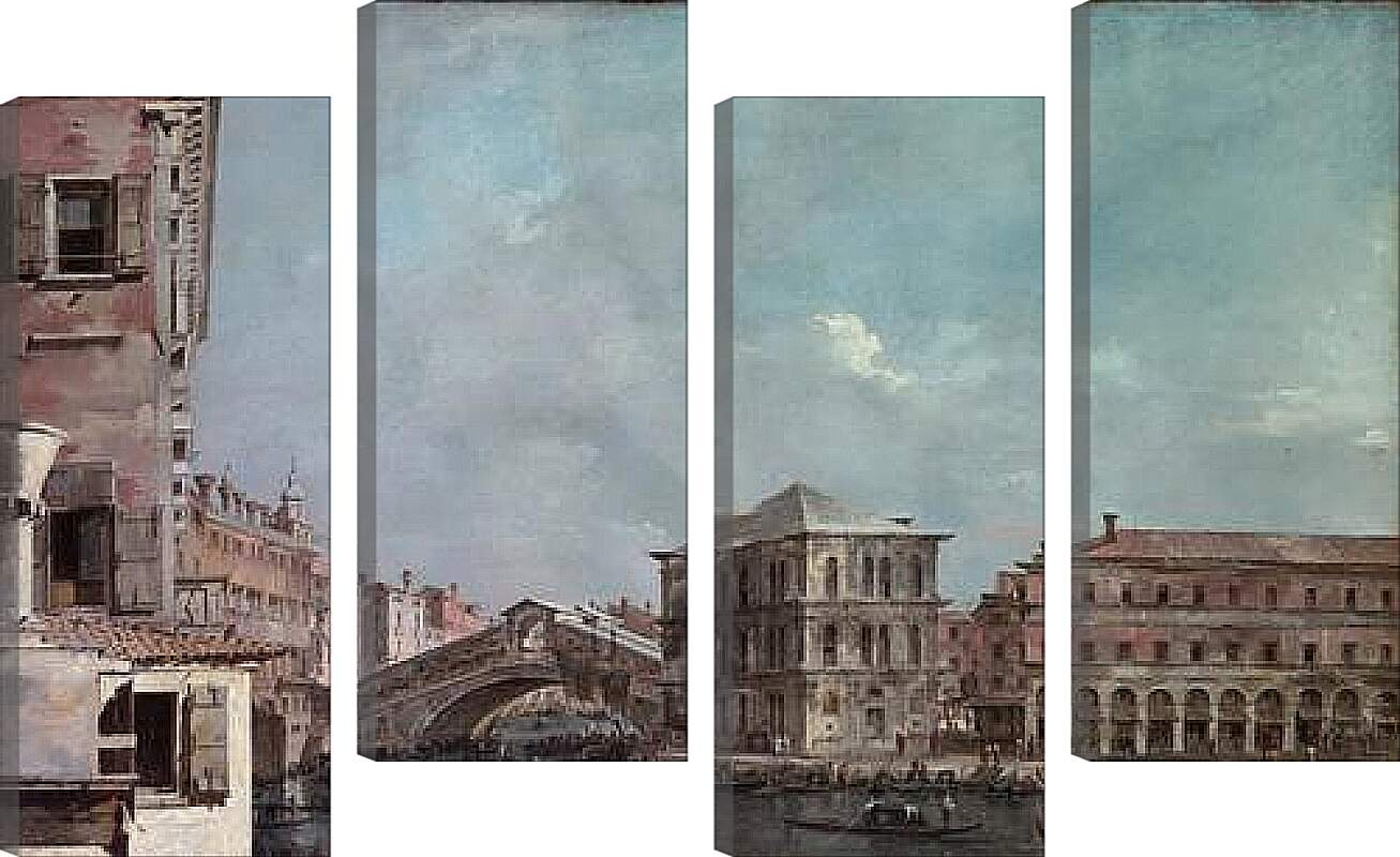 Модульная картина - le grand Canal Pont de Riato. Франческо Гварди