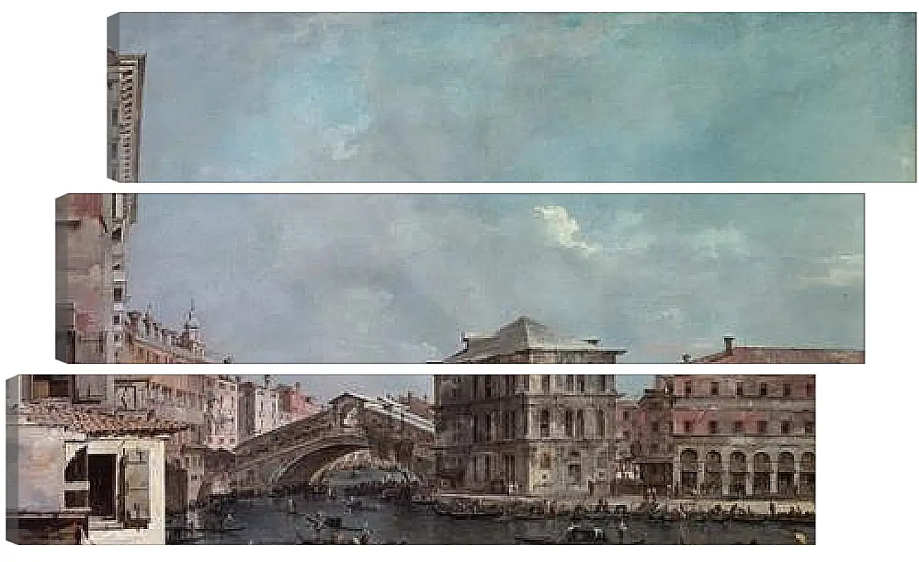 Модульная картина - le grand Canal Pont de Riato. Франческо Гварди