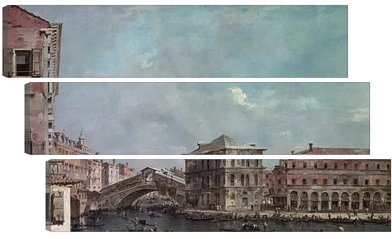 Модульная картина - le grand Canal Pont de Riato. Франческо Гварди