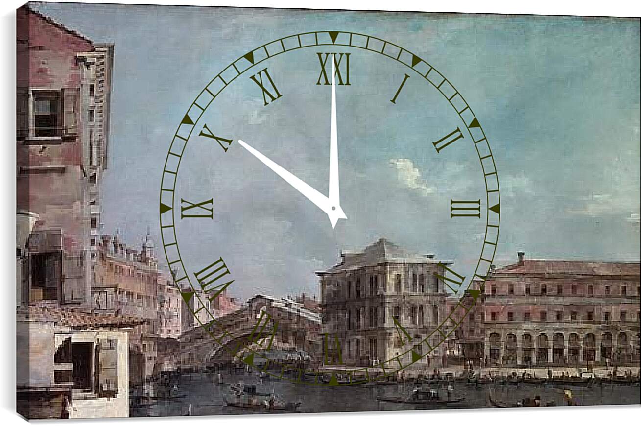 Часы картина - le grand Canal Pont de Riato. Франческо Гварди