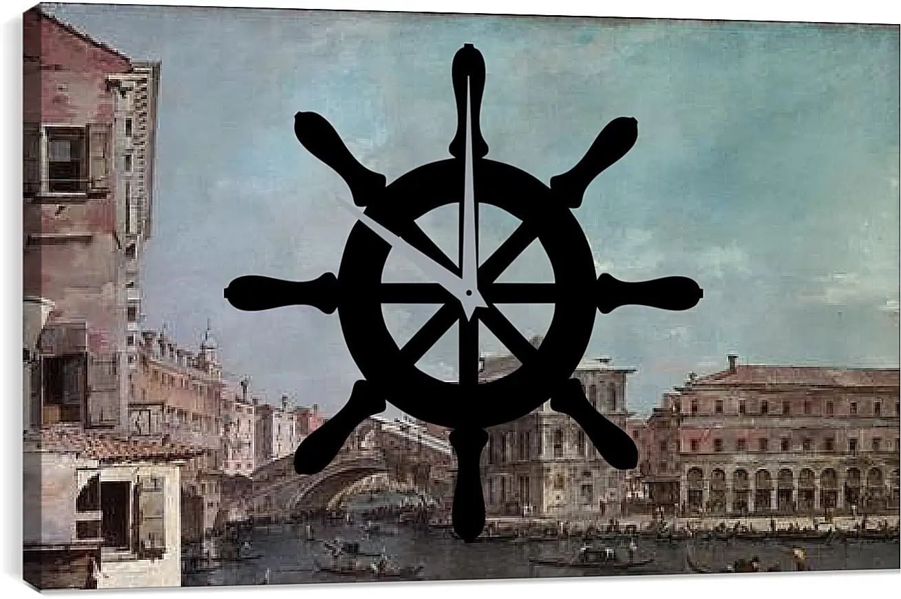 Часы картина - le grand Canal Pont de Riato. Франческо Гварди