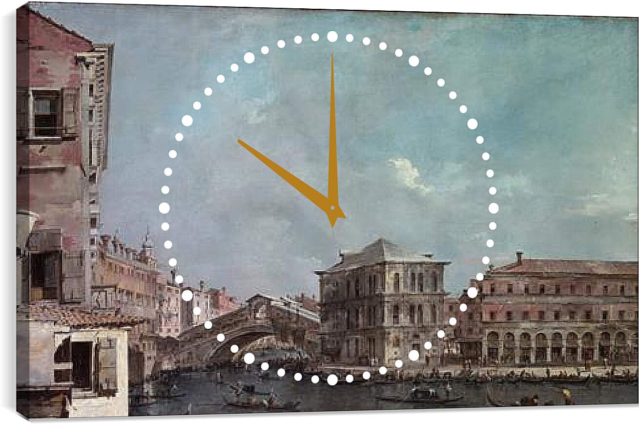 Часы картина - le grand Canal Pont de Riato. Франческо Гварди