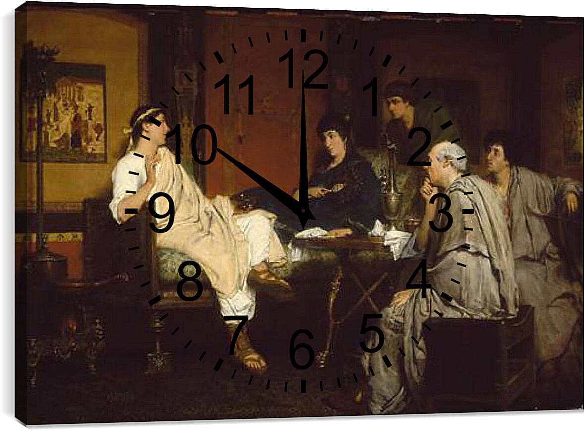 Часы картина - Tibullus at Delias house. Лоуренс Альма-Тадема