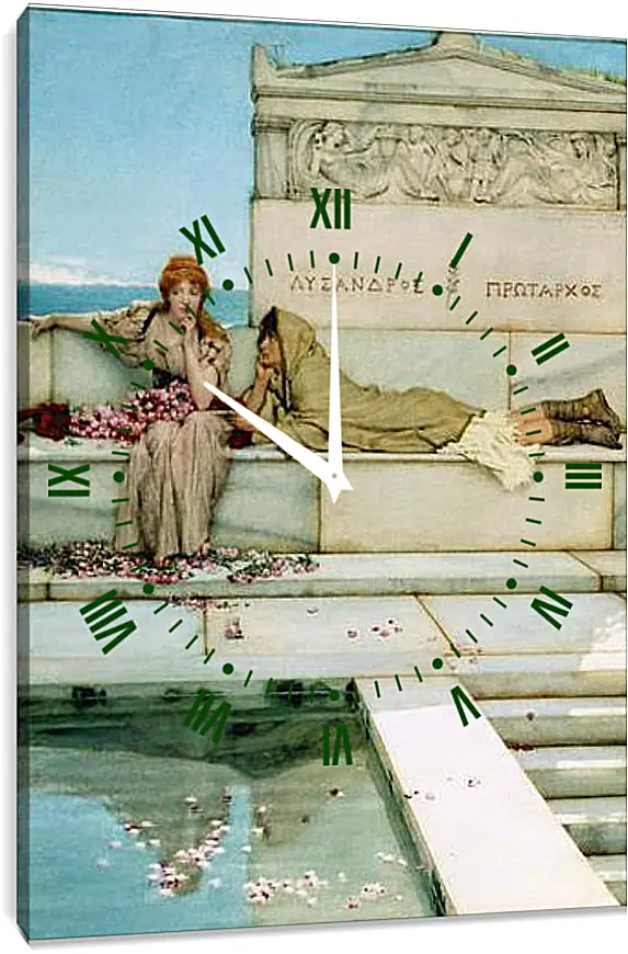 Часы картина - Xanthe and Phaon. Лоуренс Альма-Тадема