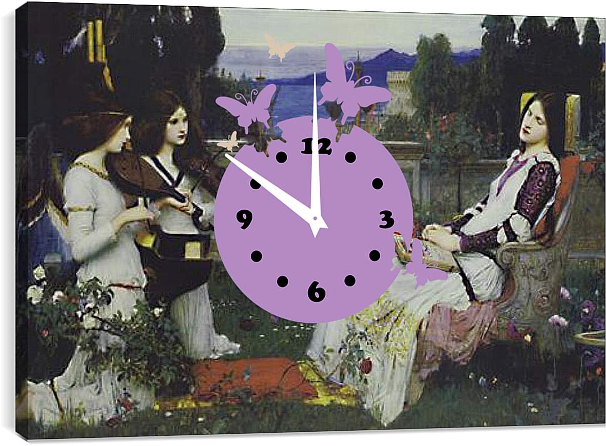Часы картина - St.cecilia. Джон Уотерхаус