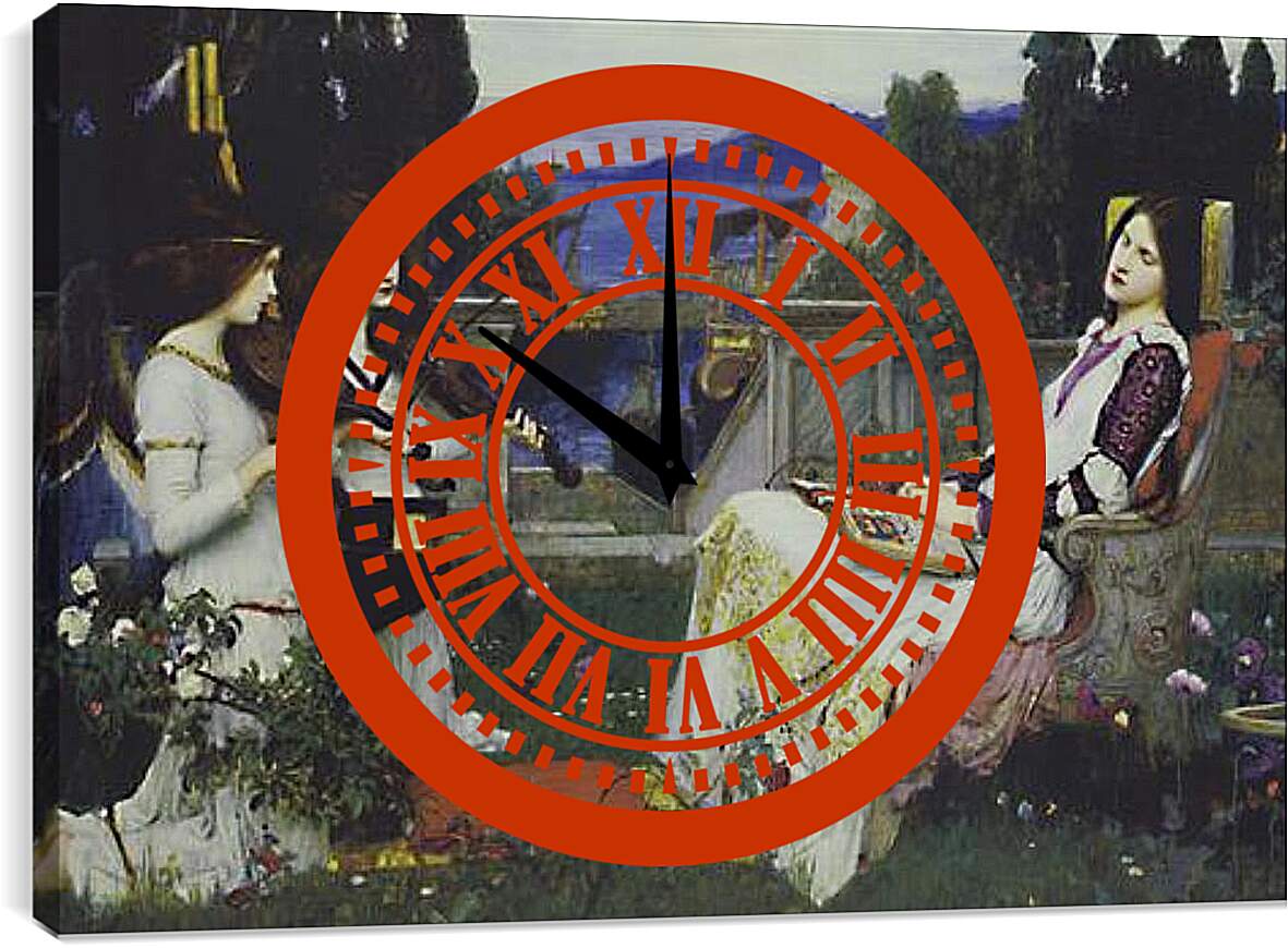 Часы картина - St.cecilia. Джон Уотерхаус
