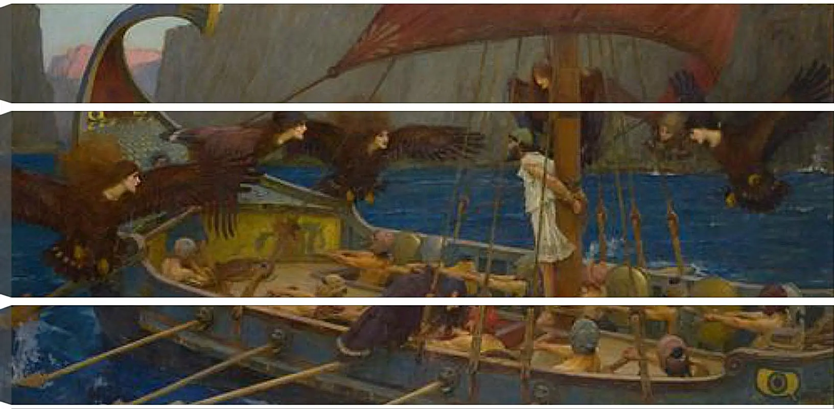 Модульная картина - Ulysses and the Sirens. Джон Уотерхаус