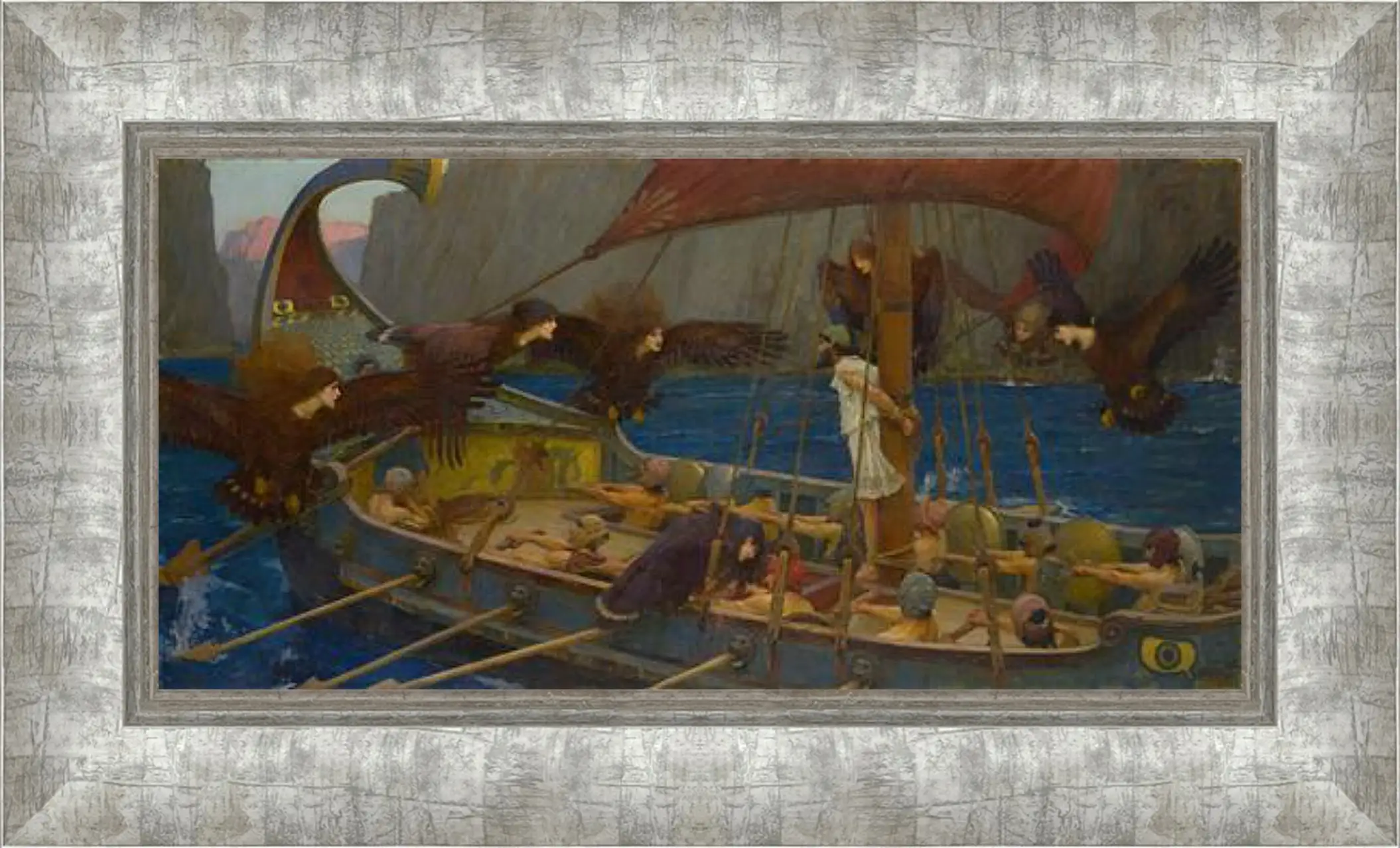 Картина в раме - Ulysses and the Sirens. Джон Уотерхаус