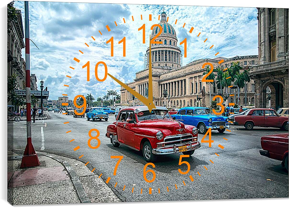 Часы картина - Гавана Куба