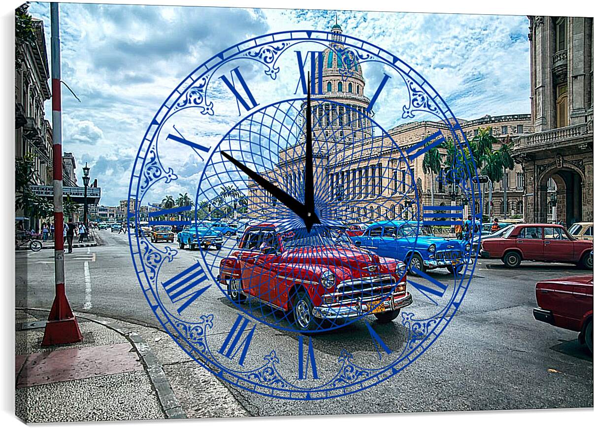 Часы картина - Гавана Куба