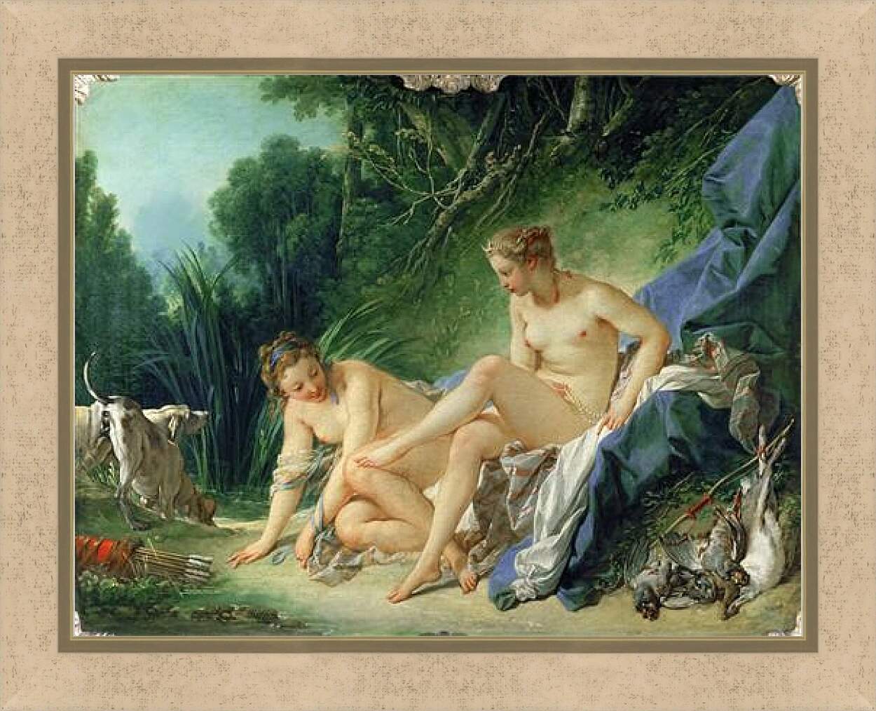 Картина в раме - Diana after swimming. Франсуа Буше