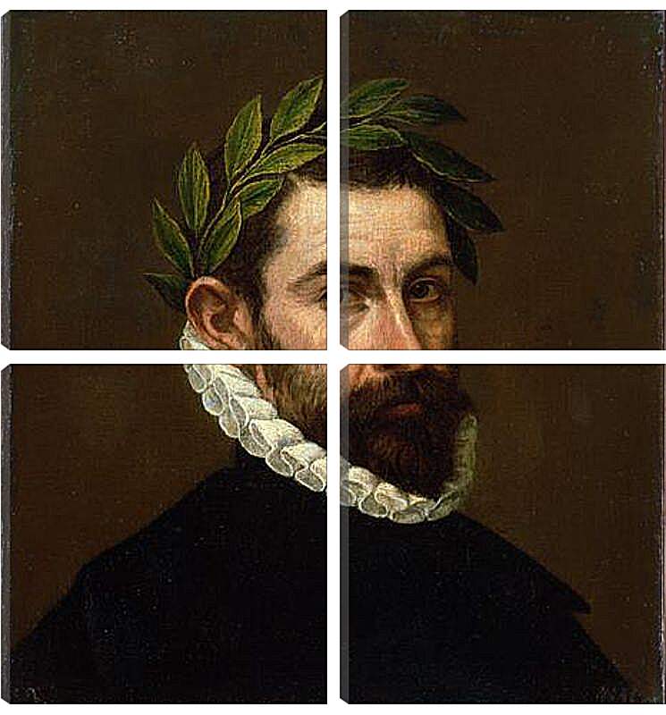 Модульная картина - Portrait of the Poet Alonso Ercilla y Zuniga. Эль Греко