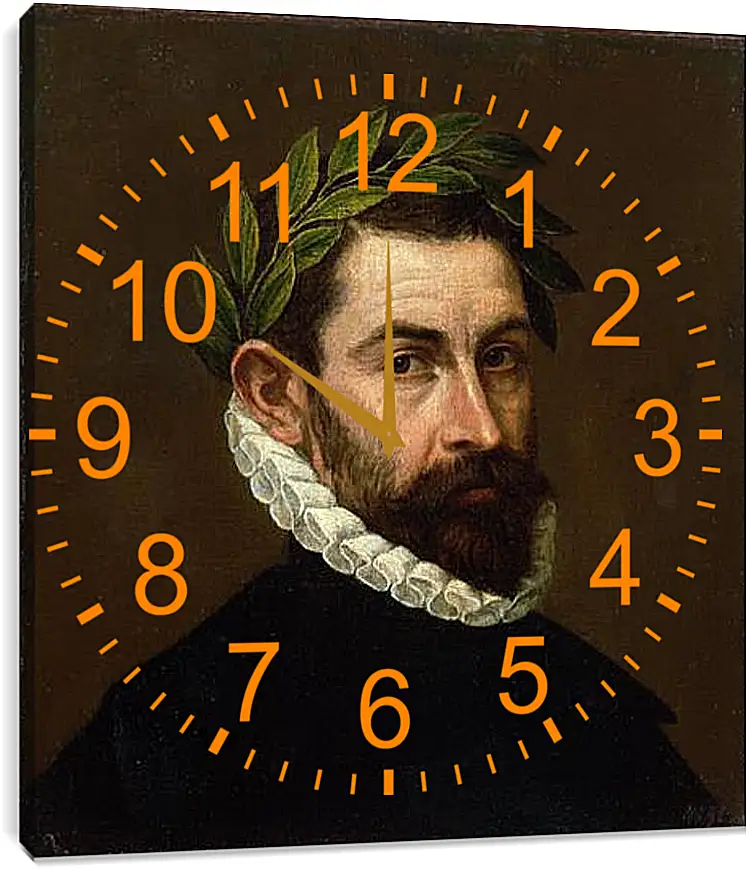 Часы картина - Portrait of the Poet Alonso Ercilla y Zuniga. Эль Греко