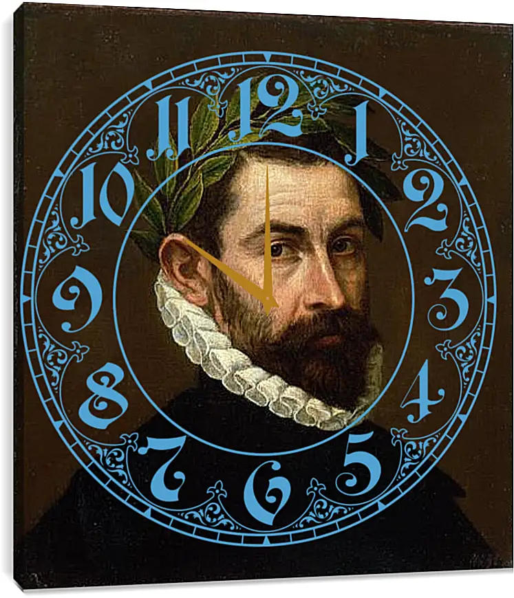 Часы картина - Portrait of the Poet Alonso Ercilla y Zuniga. Эль Греко