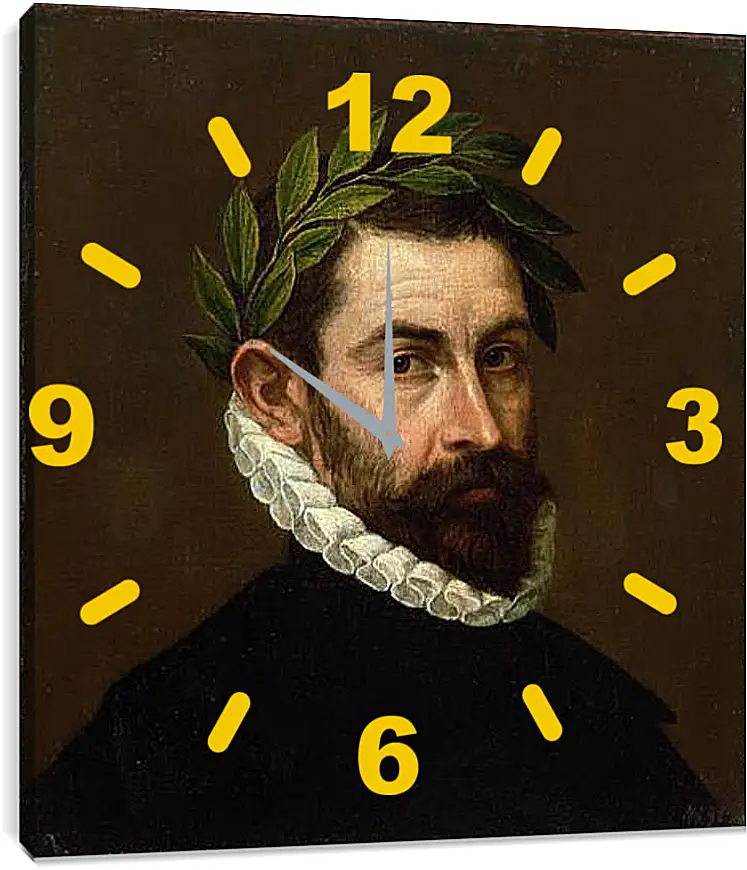 Часы картина - Portrait of the Poet Alonso Ercilla y Zuniga. Эль Греко