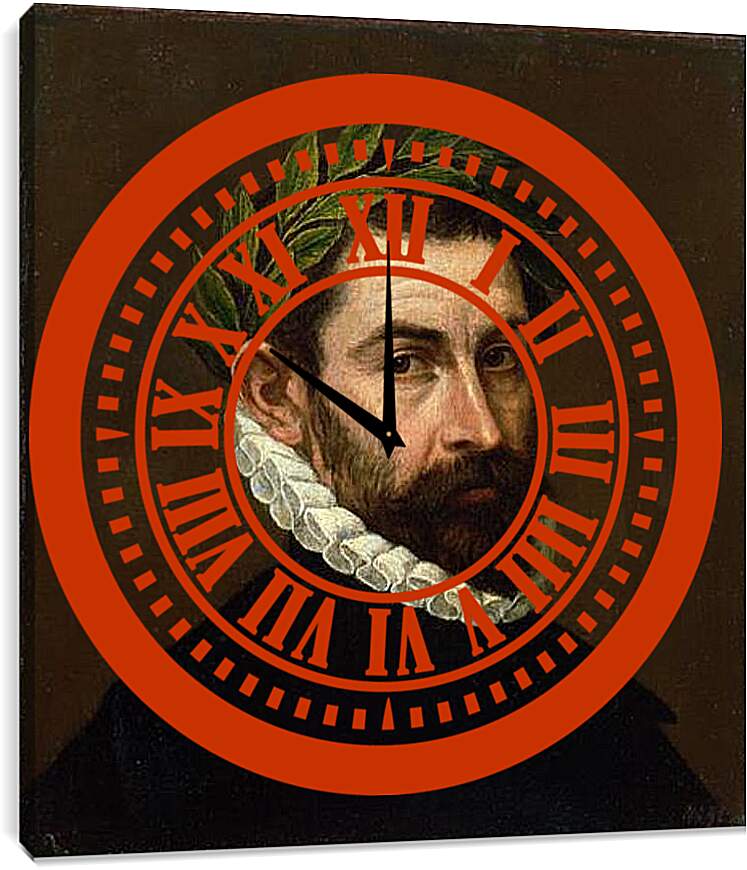 Часы картина - Portrait of the Poet Alonso Ercilla y Zuniga. Эль Греко