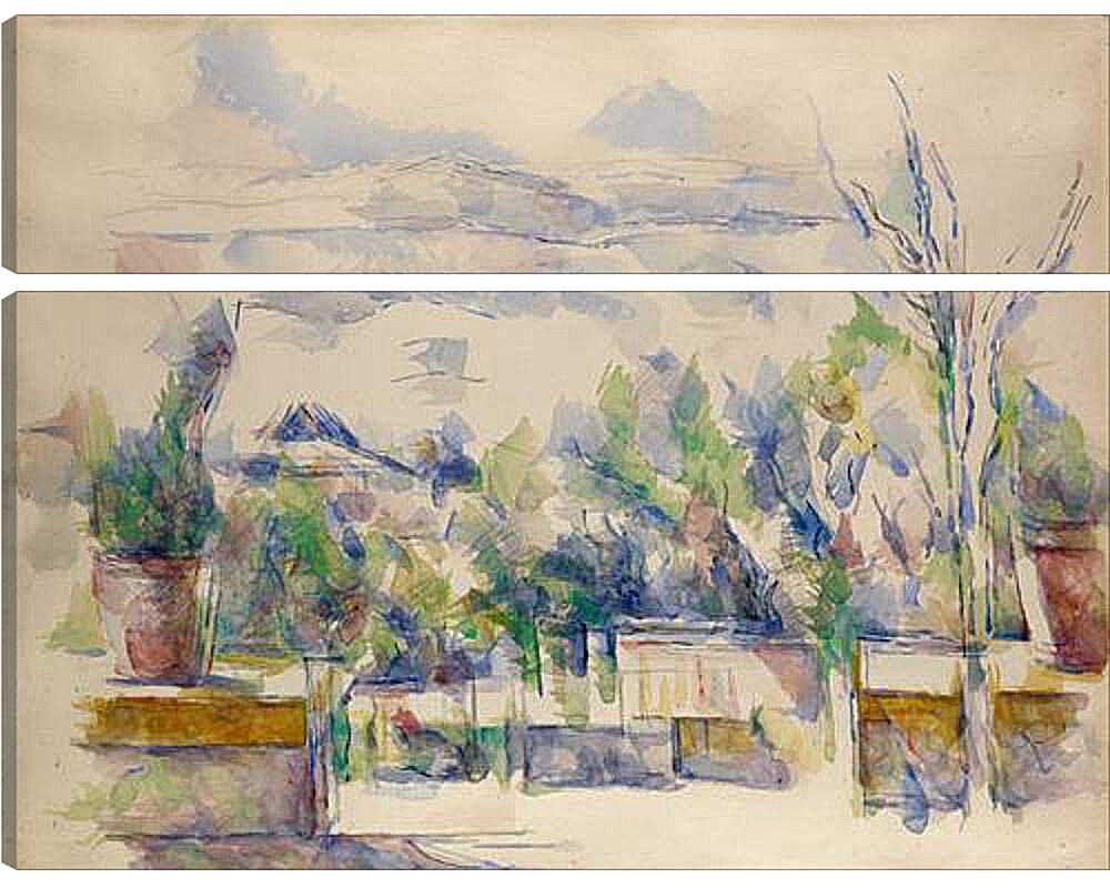 Модульная картина - The Terrace at the Garden at Les Lauve. Поль Сезанн
