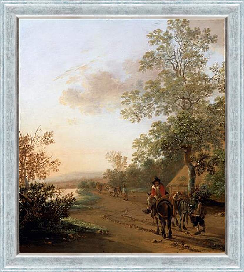 Картина в раме - Дорога по берегу озера. Ян Бот