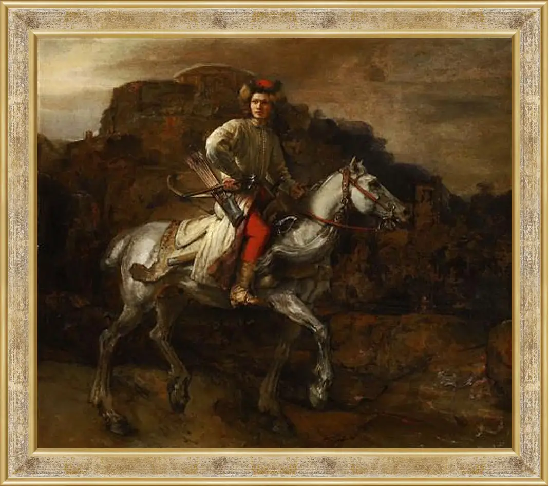 Картина в раме - The Polish Rider. Польский всадник. Рембрандт