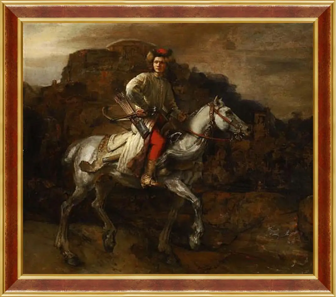 Картина в раме - The Polish Rider. Польский всадник. Рембрандт