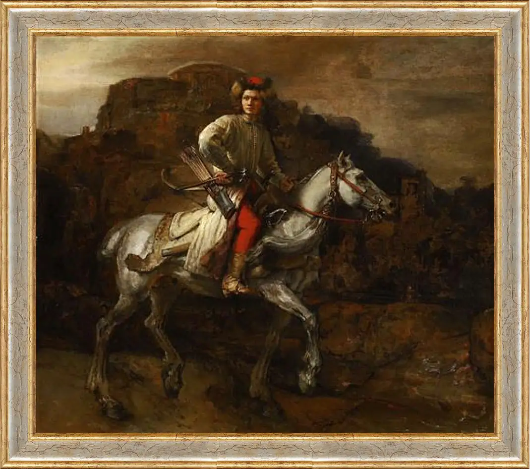 Картина в раме - The Polish Rider. Польский всадник. Рембрандт