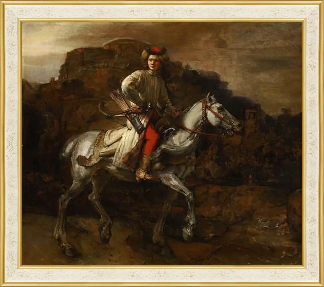 Картина в раме - The Polish Rider. Польский всадник. Рембрандт