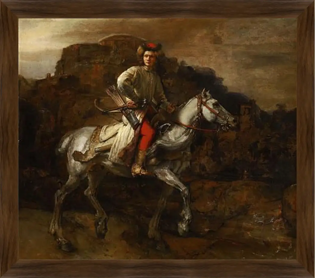 Картина в раме - The Polish Rider. Польский всадник. Рембрандт