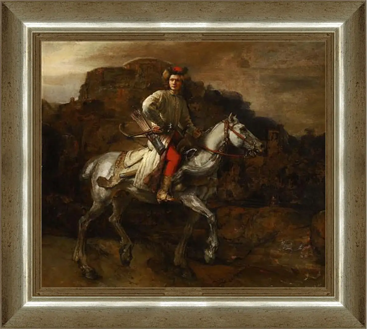 Картина в раме - The Polish Rider. Польский всадник. Рембрандт