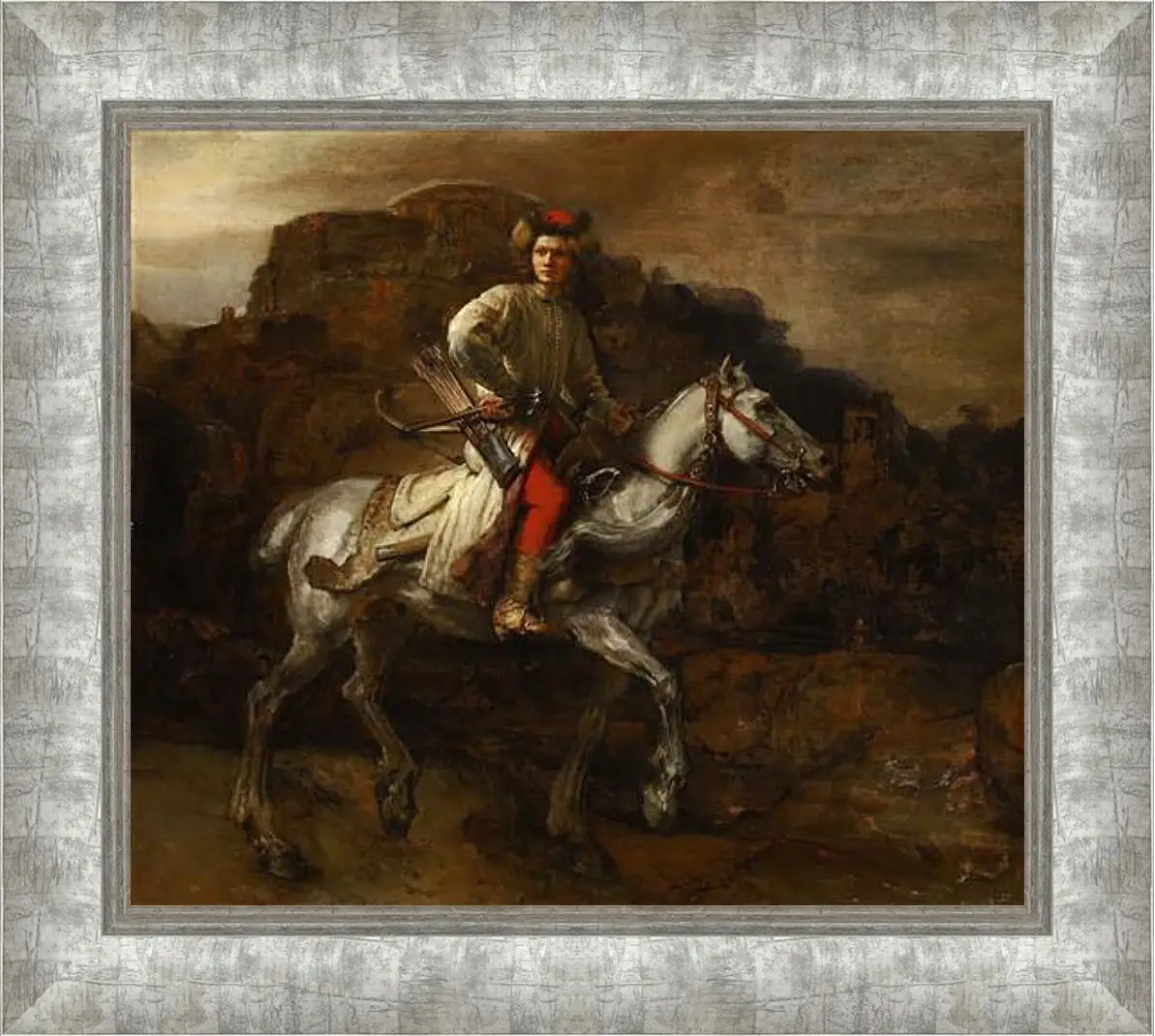 Картина в раме - The Polish Rider. Польский всадник. Рембрандт