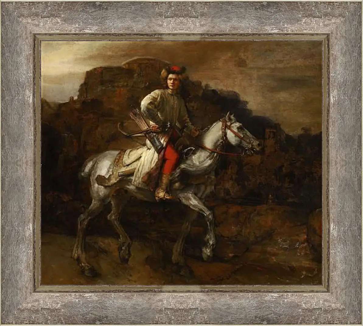 Картина в раме - The Polish Rider. Польский всадник. Рембрандт