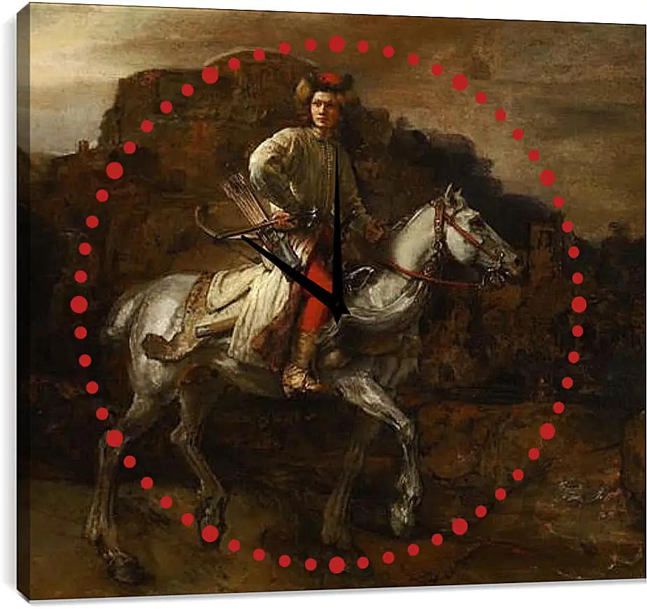 Часы картина - The Polish Rider. Польский всадник. Рембрандт
