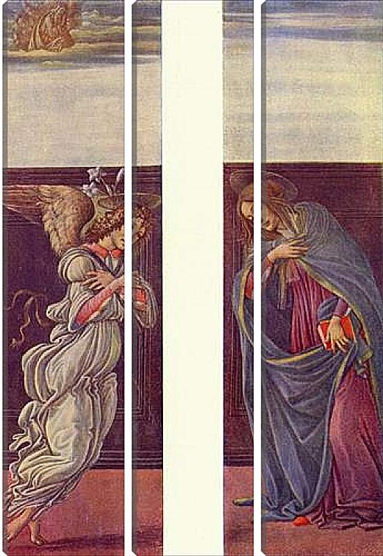 Модульная картина - Алтарь Страшного суда, створка: Благовещение. Сандро Боттичелли