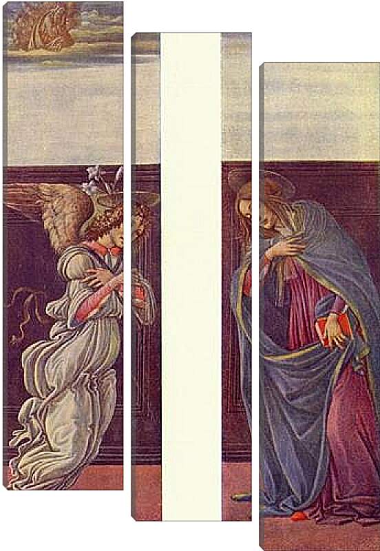 Модульная картина - Алтарь Страшного суда, створка: Благовещение. Сандро Боттичелли