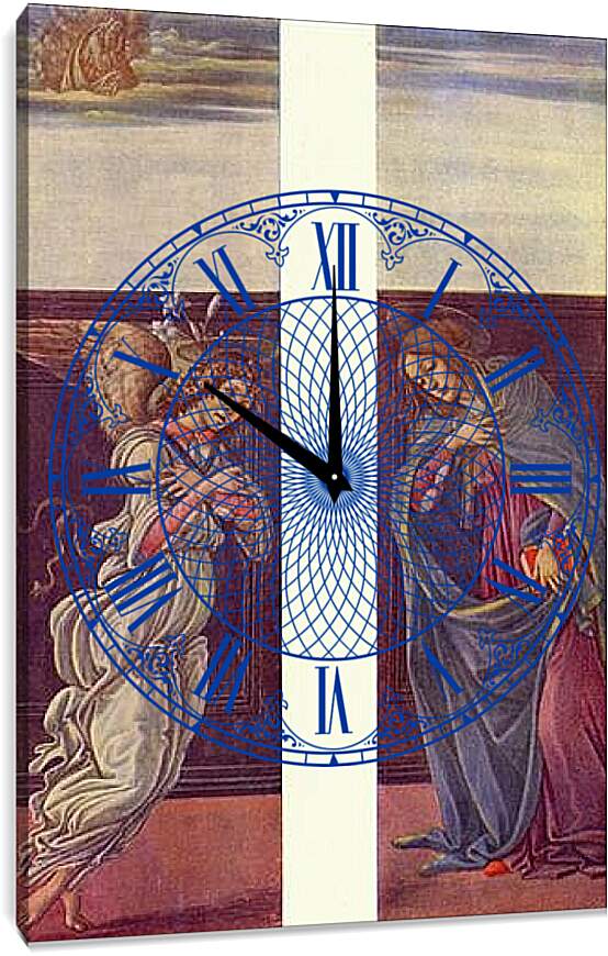 Часы картина - Алтарь Страшного суда, створка: Благовещение. Сандро Боттичелли