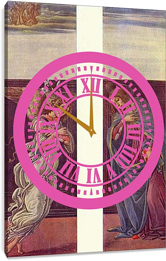 Часы картина - Алтарь Страшного суда, створка: Благовещение. Сандро Боттичелли