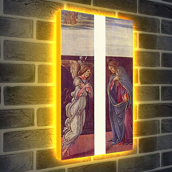Лайтбокс световая панель - Алтарь Страшного суда, створка: Благовещение. Сандро Боттичелли