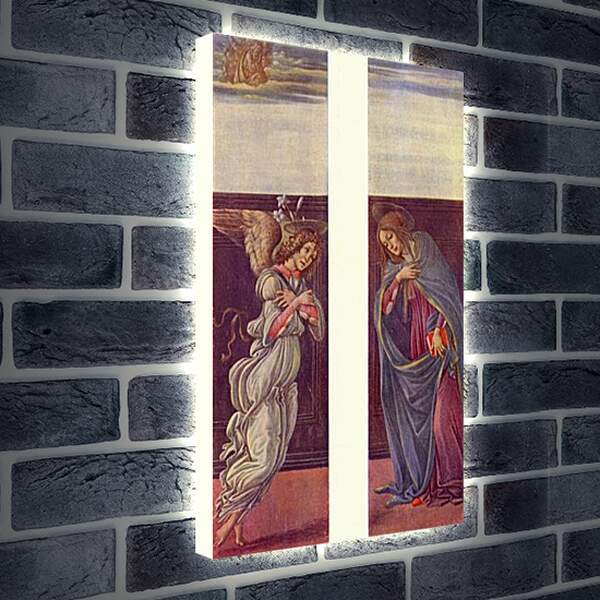 Лайтбокс световая панель - Алтарь Страшного суда, створка: Благовещение. Сандро Боттичелли