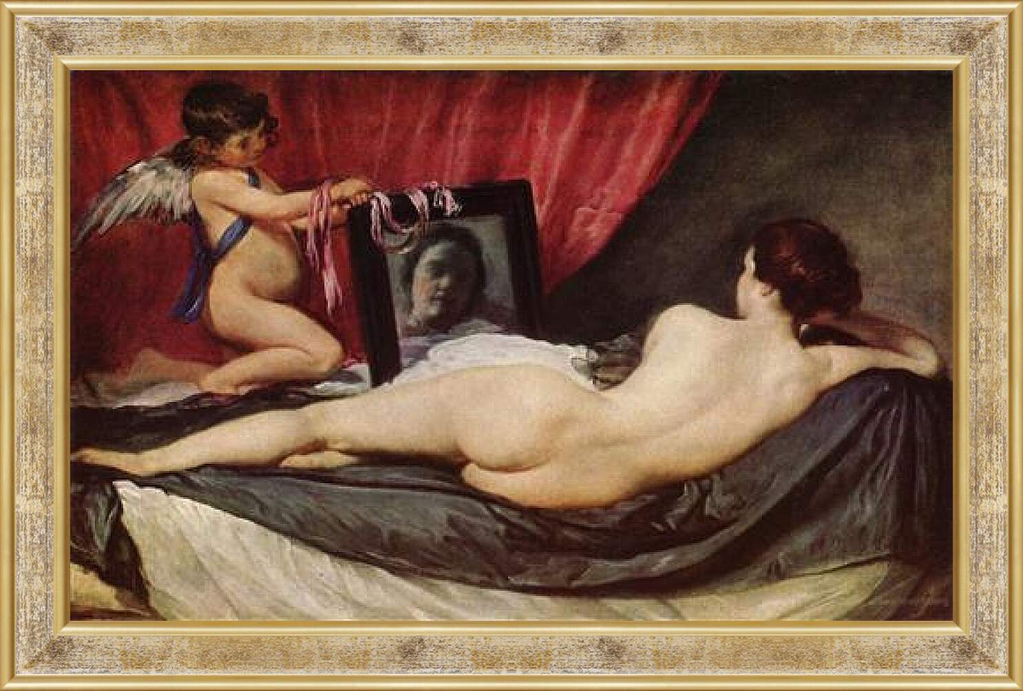 Картина в раме - Венера с зеркалом. Диего Веласкес