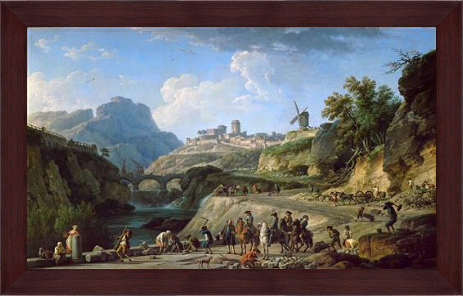 Картина в раме - Construction of a road. Якоб ван Рейсдал