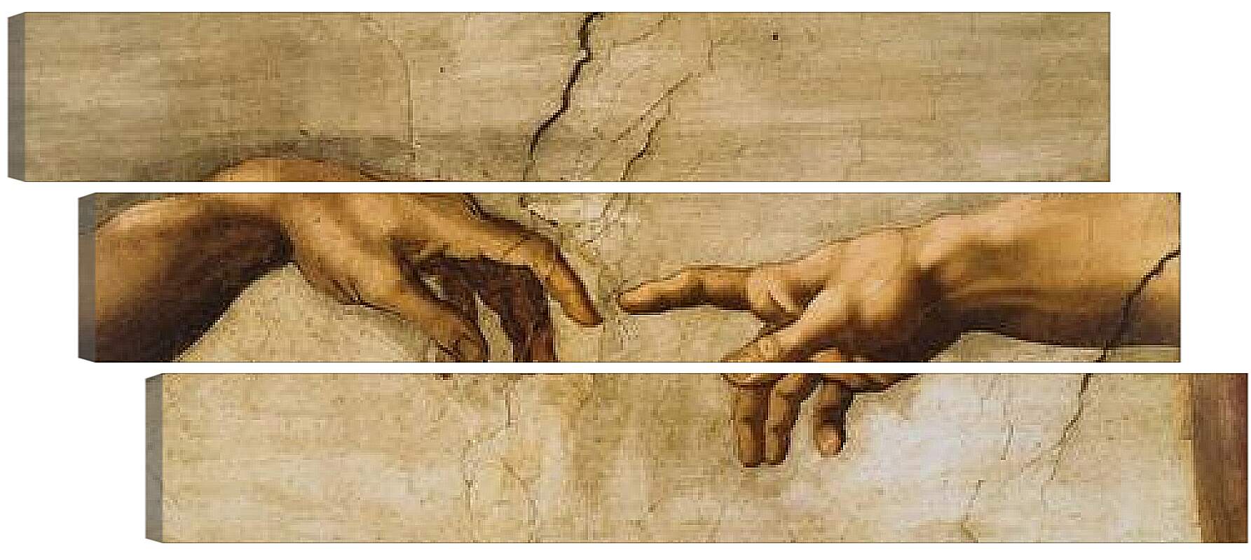 Модульная картина - Сотворение Адама (фрагмент). Микеланджело Буонарроти